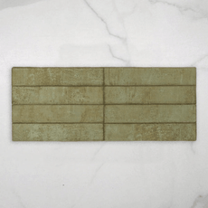 Tenerife Sage Gloss Cushioned Edge Ceramic Tile 107x530mm online at The Blue Space