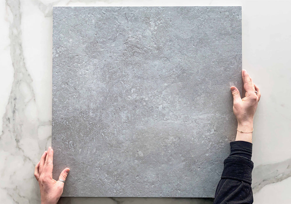 Light Grey Luna Limestone Tile Honed P2 300 x 600 x 10mm Porcelain