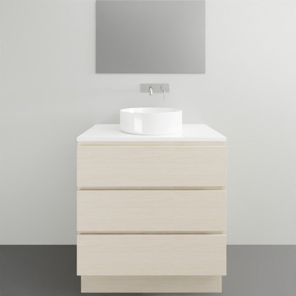 Timberline Ashton Floor Standing Vanity with Silk Surface Top and Basin - 750mm Single Basin | The Blue Space