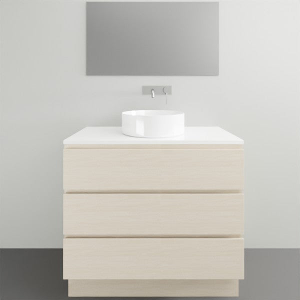 Timberline Ashton Floor Standing Vanity with Silk Surface Top and Basin - 900mm Single Basin | The Blue Space