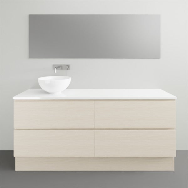 Timberline Billie Floor Standing Vanity with Silksurface Top - 1500mm LH Single Basin | The Blue Space