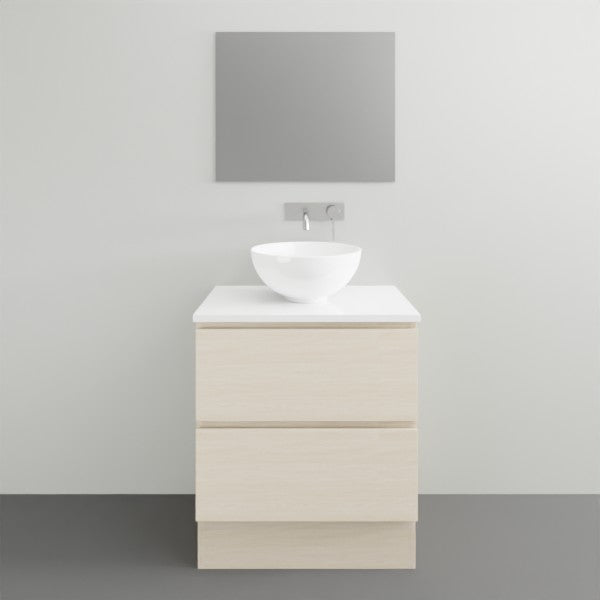 Timberline Billie Floor Standing Vanity with Silksurface Top - 600mm Single Basin | The Blue Space