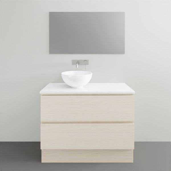 Timberline Billie Floor Standing Vanity with Silksurface Top - 900mm LH Single Basin | The Blue Space