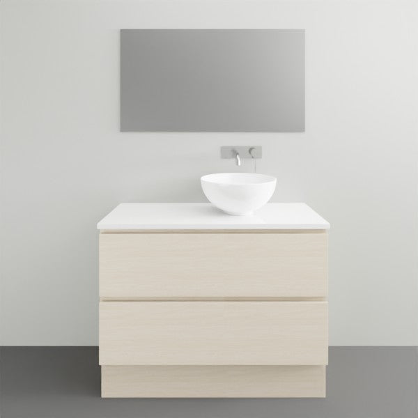 Timberline Billie Floor Standing Vanity with Silksurface Top - 900mm RH Single Basin | The Blue Space