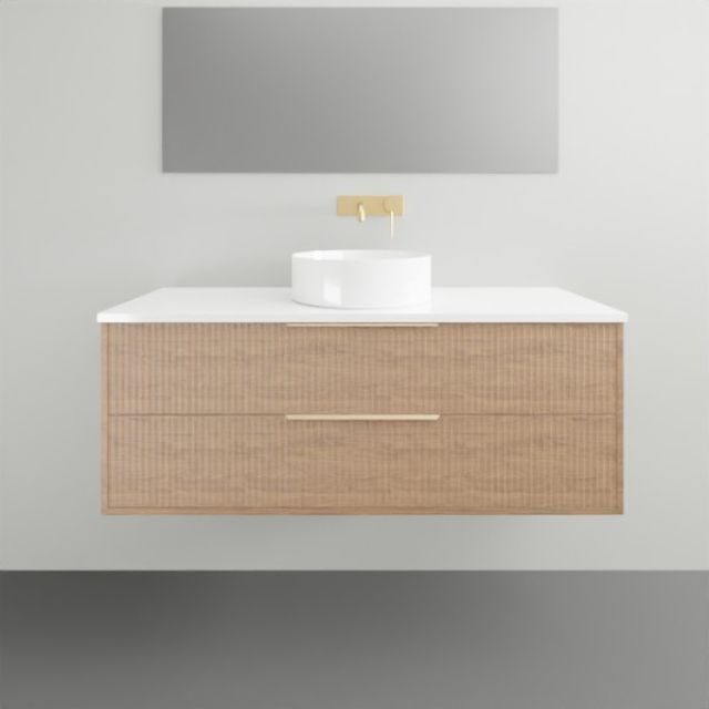 Timberline Emmett Dockland Wall Hung Vanity With Above Counter Basin - 1200mm Single Basin EMM-VCO-1200-C-W-DL | The Blue Space