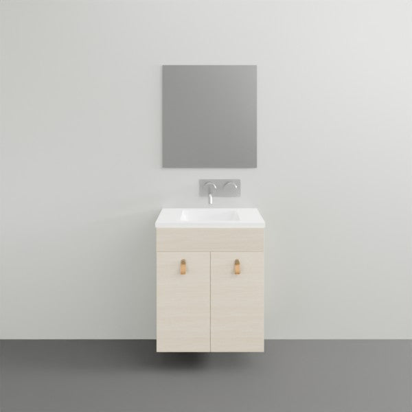 Timberline Ensuite Wall Hung Vanity with Ensuite Mineral Top - 460mm Left Bowl | The Blue Space