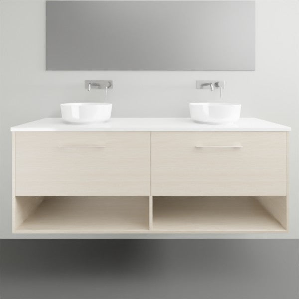 Timberline Kansas Wall Hung Vanity with Above Counter Basin - 1500mm Double Basin | The Blue Space