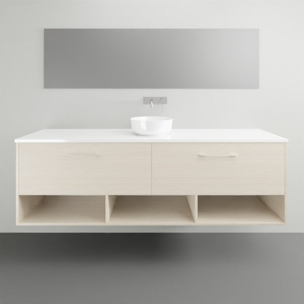 Timberline Kansas Wall Hung Vanity with Above Counter Basin - 1800mm Single Basin | The Blue Space