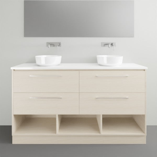 Timberline Karlie Floor Standing Vanity with Silksurface Top - 1500mm Double Basin | The Blue Space