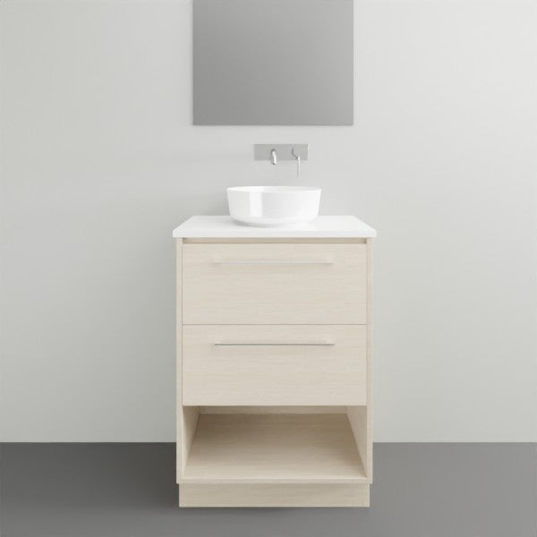 Timberline Karlie Floor Standing Vanity with Silksurface Top - 600mm Single Basin | The Blue Space