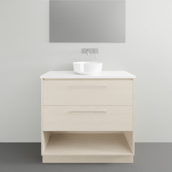 Timberline Karlie Floor Standing Vanity with Silksurface Top - 900mm Single Basin | The Blue Space