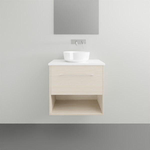 Timberline Karlie Wall Hung Vanity with Silksurface Top - 600mm Single Basin | The Blue Space