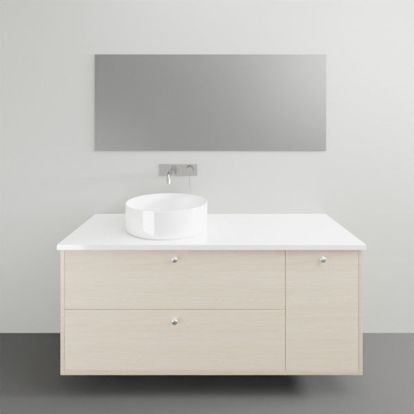 Timberline Marshall Wall Hung Vanity with Silk Surface Top - 1200mm Left Bowl | The Blue Space