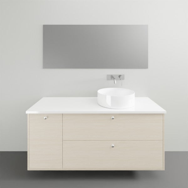 Timberline Marshall Wall Hung Vanity with Silk Surface Top - 1200mm Right Bowl | The Blue Space