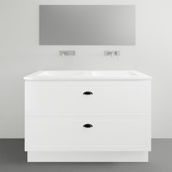 Timberline Nevada Classic Plus Floor Standing Vanity Alpha Ceramic Basin Top - 1200mm Double Basin | The Blue Space