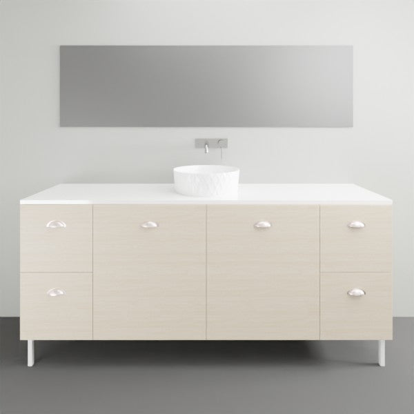 Timberline Nevada Floor Standing Vanity on Legs with Silksurface Above Counter Basin - 1800mm Single Basin | The Blue Space