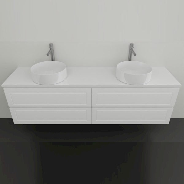Timberline Nevada Plus Classic Wall Hung Vanity with Above Counter Basin - 1800 Double Basin | The Blue Space
