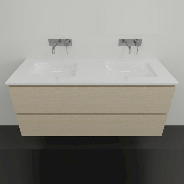 Timberline Nevada Plus Wall Hung Vanity with Alpha Ceramic Top - 1200 Double Bowl | The Blue Space