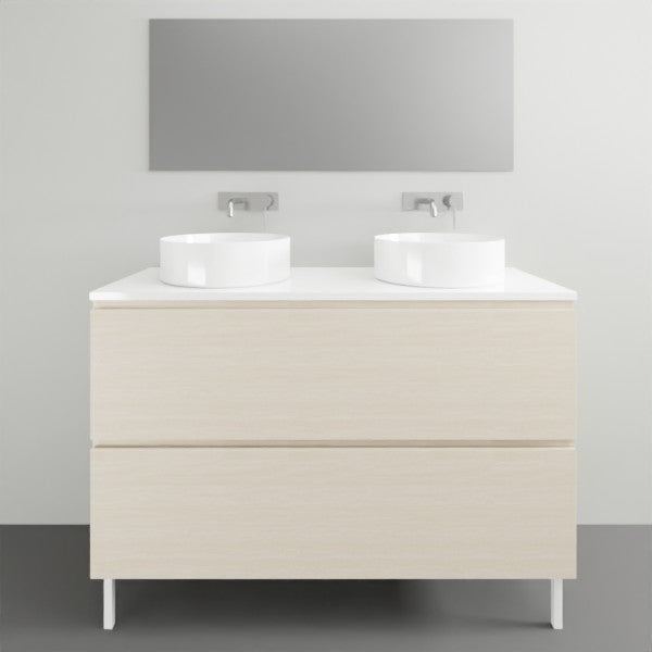 Timberline Nevada Plus on Legs with Silksurface Top - 1200mm Double Basin | The Blue Space