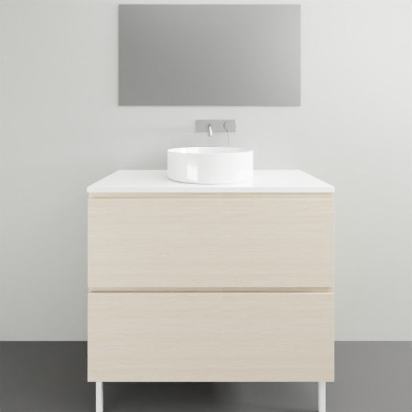 Timberline Nevada Plus on Legs with Silksurface Top - 900mm Single Basin | The Blue Space