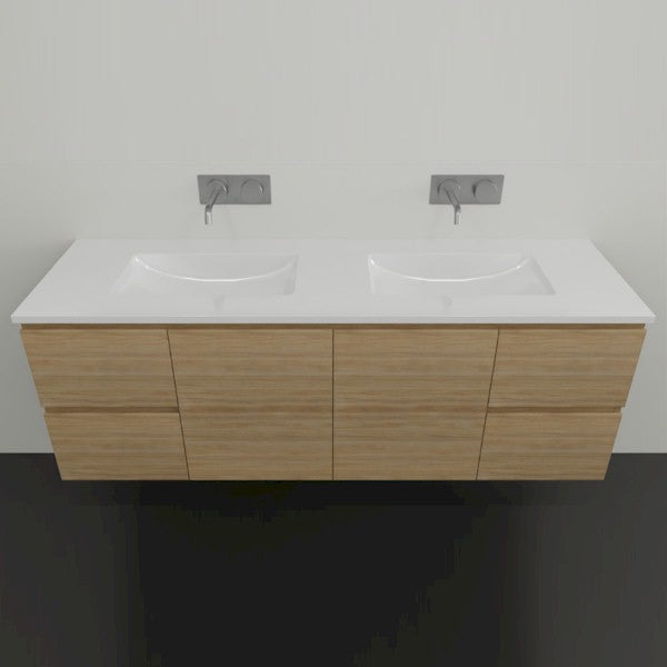 Timberline Nevada Wall Hung Vanity with Alpha Ceramic Top 1500D | The Blue Space