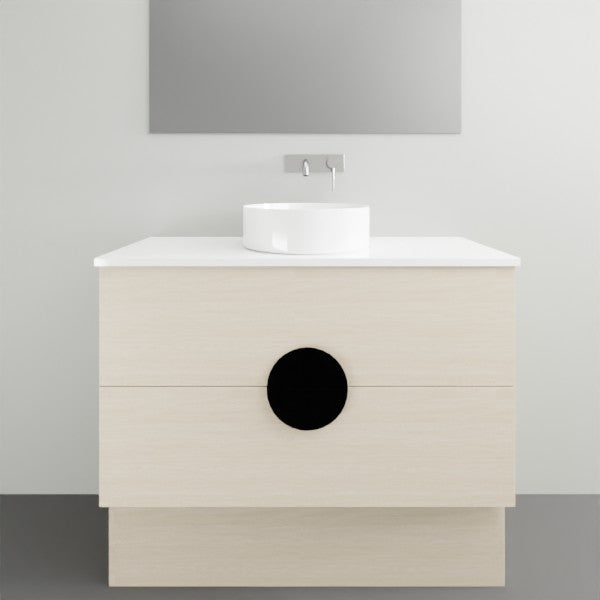 Timberline Oxbow Vanity w/ Kick, Stone Top & Basin