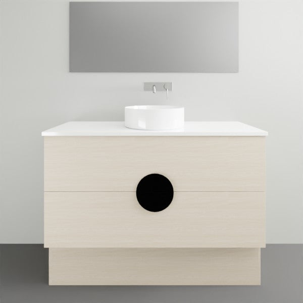 Timberline Oxbow Vanity w/ Kick, Stone Top & Basin