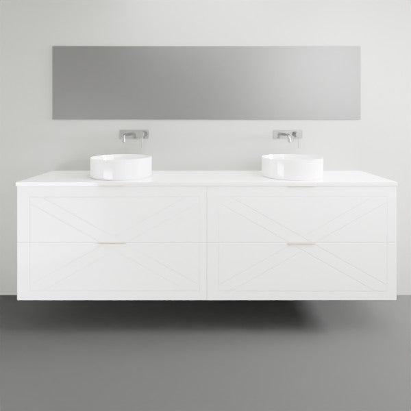 Timberline Sutherland House Farmhouse Wall Hung Vanity - 2100mm Double Basin | The Blue Space