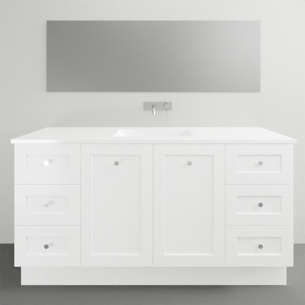 Timberline Victoria Floor Standing Vanity with Alpha Ceramic Top - 1500mm Single Basin | The Blue Space