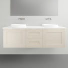 Timberline Victoria Wall Hung Vanity with Silksurface Freedom Top - 1500mm Double Basin | The Blue Space