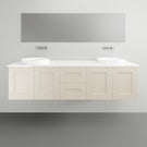 Timberline Victoria Wall Hung Vanity with Silksurface Freedom Top - 1800mm Double Basin | The Blue Space