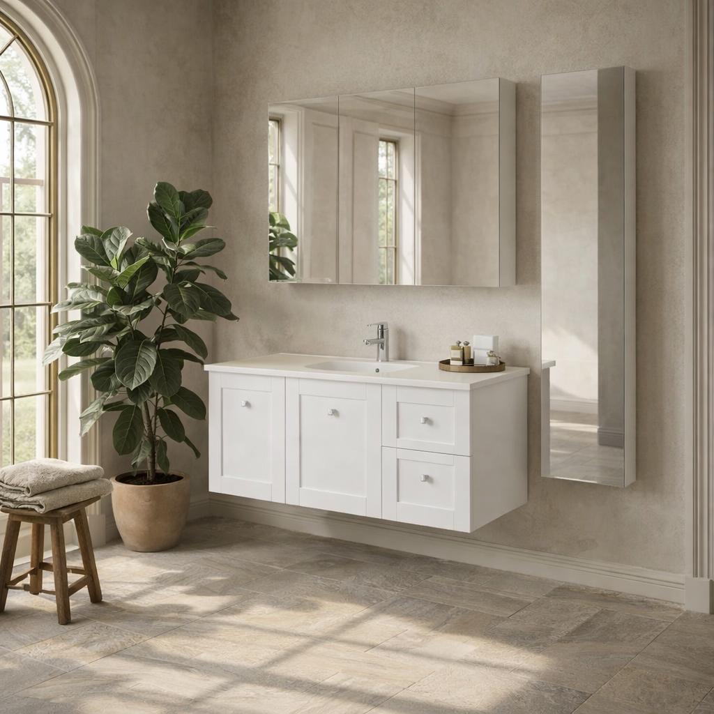 Timberline Victoria Wall Hung Vanity with Alpha Ceramic Top