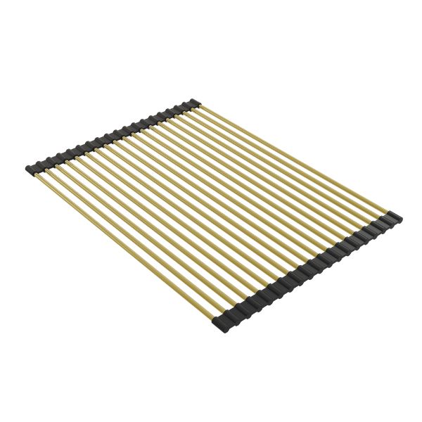 Turner Hastings Roll Up Sink Drainer in Brushed Brass. RM4332-BB at The Blue Space