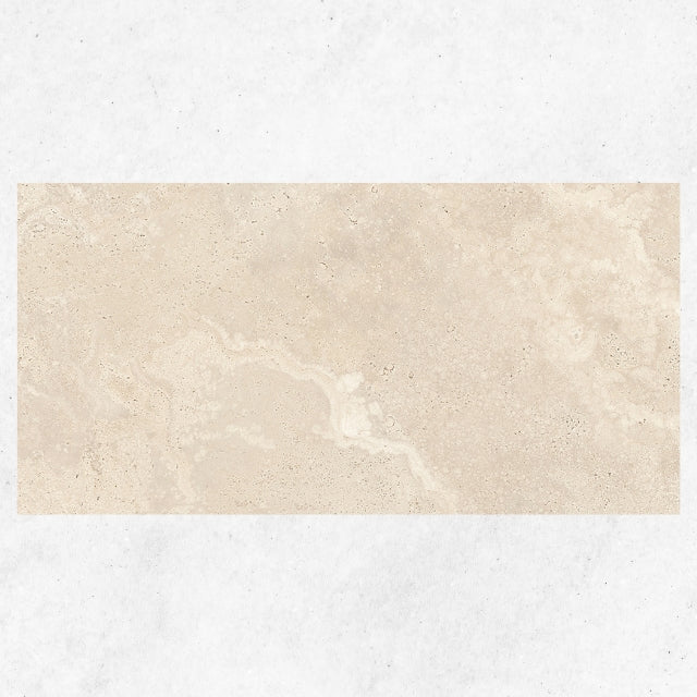 Tuscan Beige Travertine Look Tile 600mm x 1200mm 612CRWBEM - The Blue Space