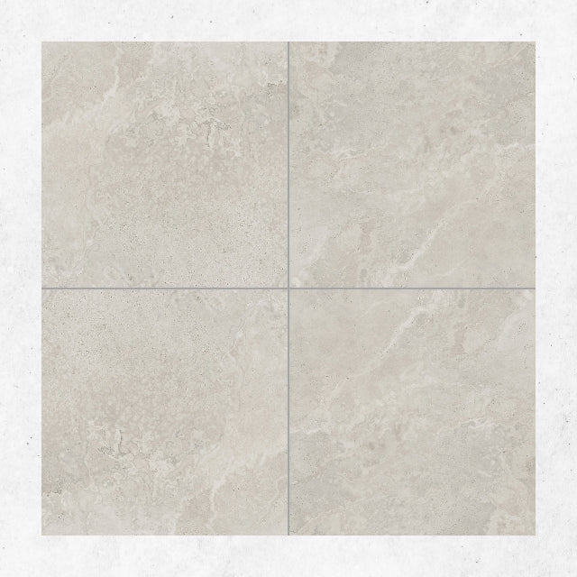 Tuscan Grey Travertine Look Tile 600mm x 600mm External 6CRWSVX - The Blue Space
