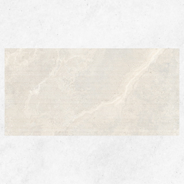Tuscan White Travertine Look Tile 600mm x 1200mm Feature 612CRWWHD - The Blue Space