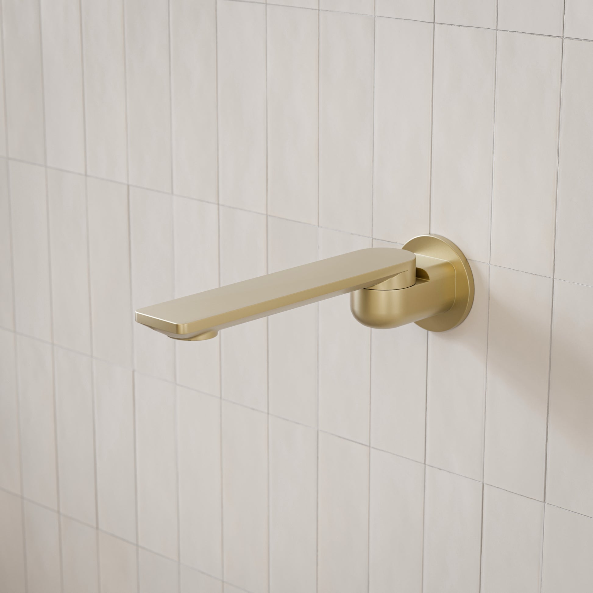 Caroma Urbane II Low Lead Round 180mm Basin/Bath Outlet Brushed Brass