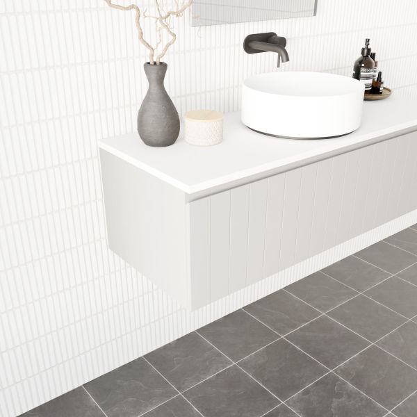 Marquis Valencia4 Wall Hung Vanity - 1200 Centre Bowl Side | The Blue Space