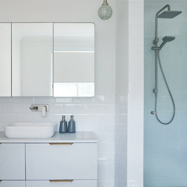 Selling Houses Australia x The Blue Space Collaboration - Caroma Urbane Tapware - Timberline Vanity