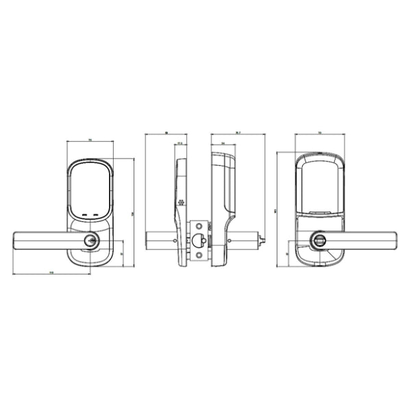 Yale Assure Keyed Lever Matt Black with Home Module - The Blue Space