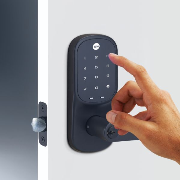 Yale Assure Keyed Lever Matt Black with Home Module - The Blue Space