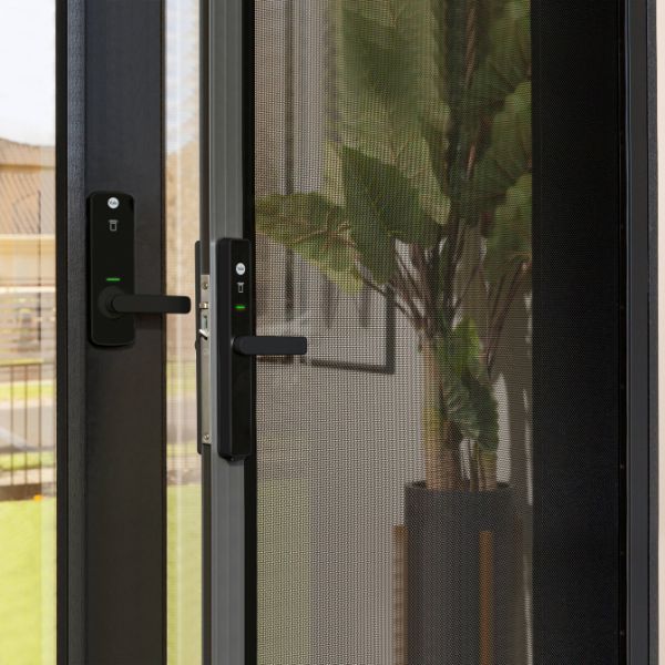 Yale Unity Security Screen Door Lock Matt Black - The Blue Space