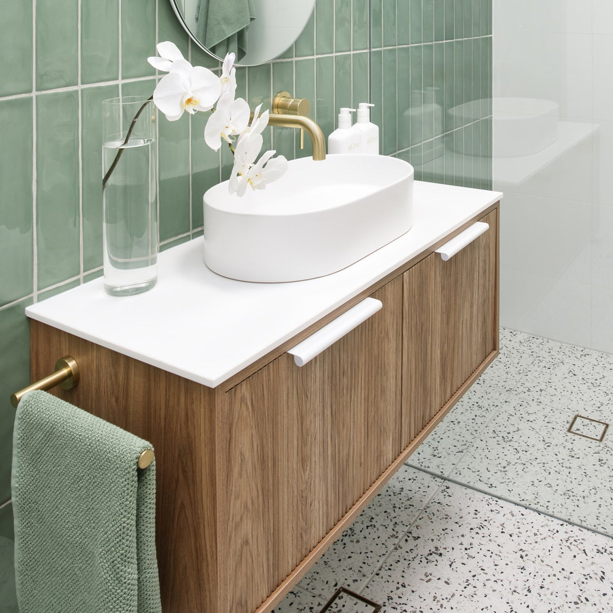ADP Clifton Ensuite Vanity with Durasein Top CLIECS0900WHCDU - The Blue Space