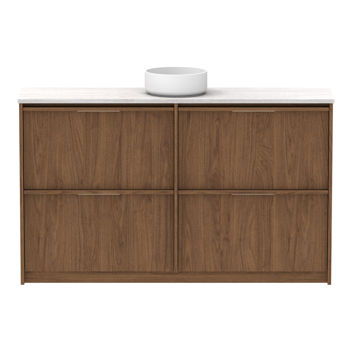 Front ADP Eli Ensuite 1500mm Centre Bowl Floor Standing Vanity ELIEAW1500WKCDU - The Blue Space