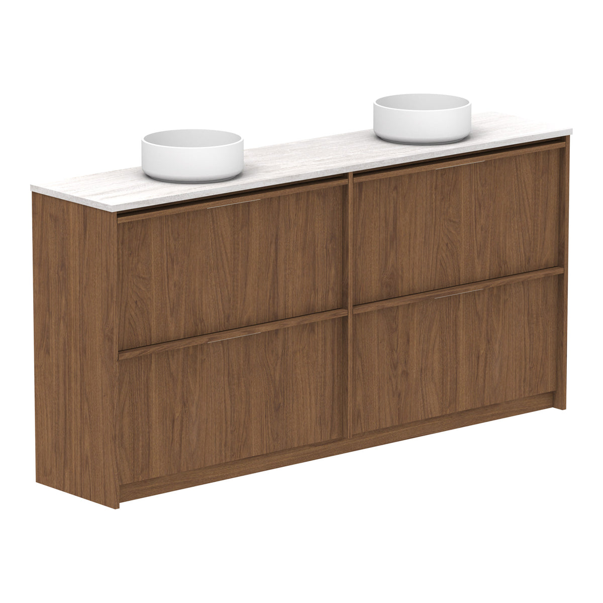 ADP Eli Ensuite 1800mm Double Bowl Floor Standing Vanity ELIEAW1800WKDCP - The Blue Space
