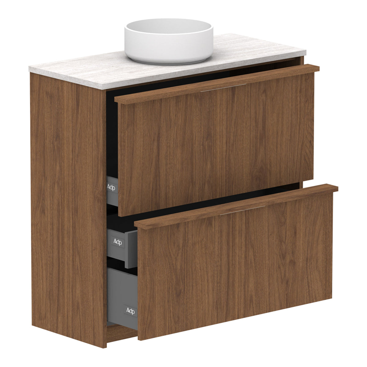 Open ADP Eli Ensuite 900mm Centre Bowl Floor Standing Vanity ELIEAW0900WKCCS - The Blue Space