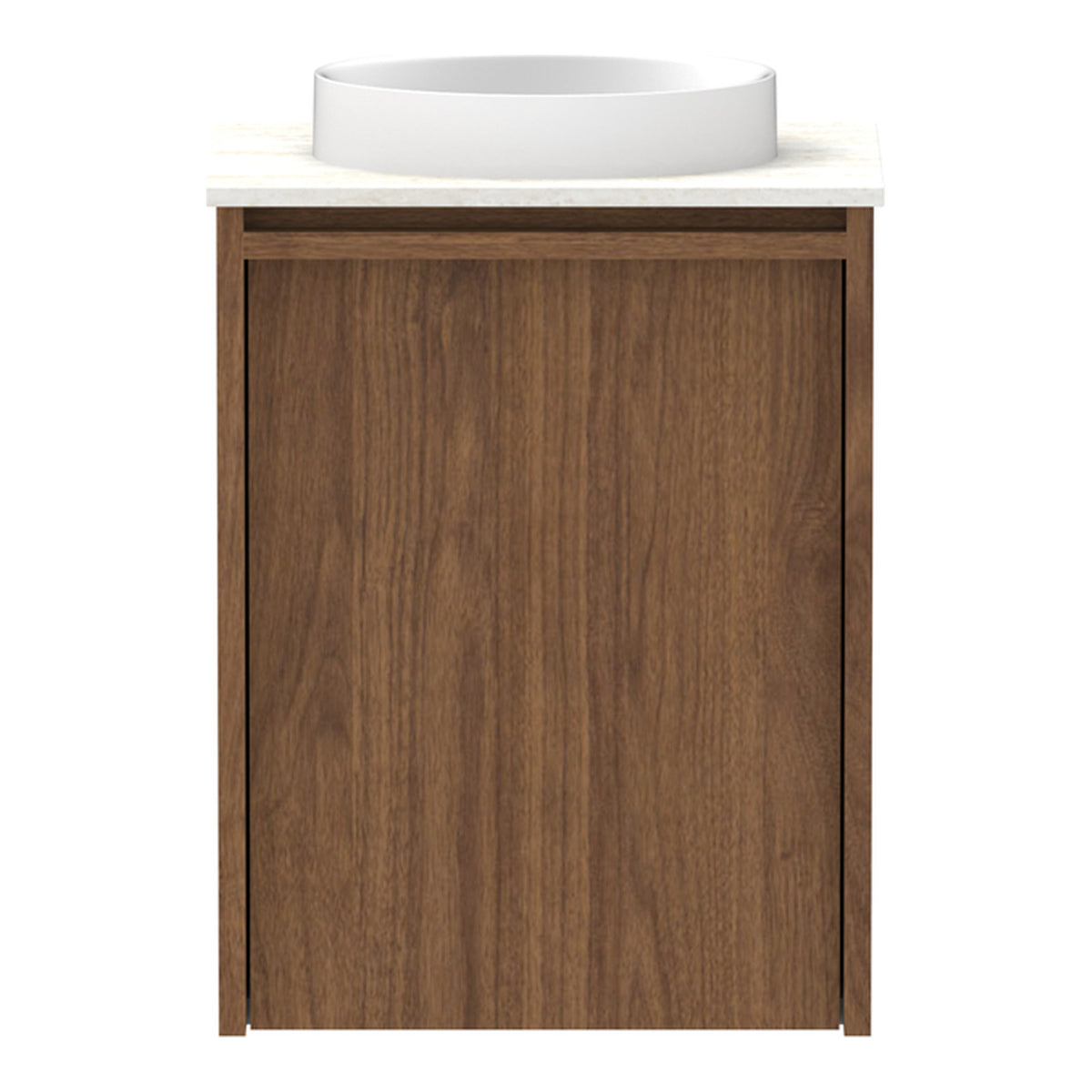 Front ADP Eli Mini 400mm Centre Bowl Wall Hung Vanity ELIMDS0400WHCDU - The Blue Space