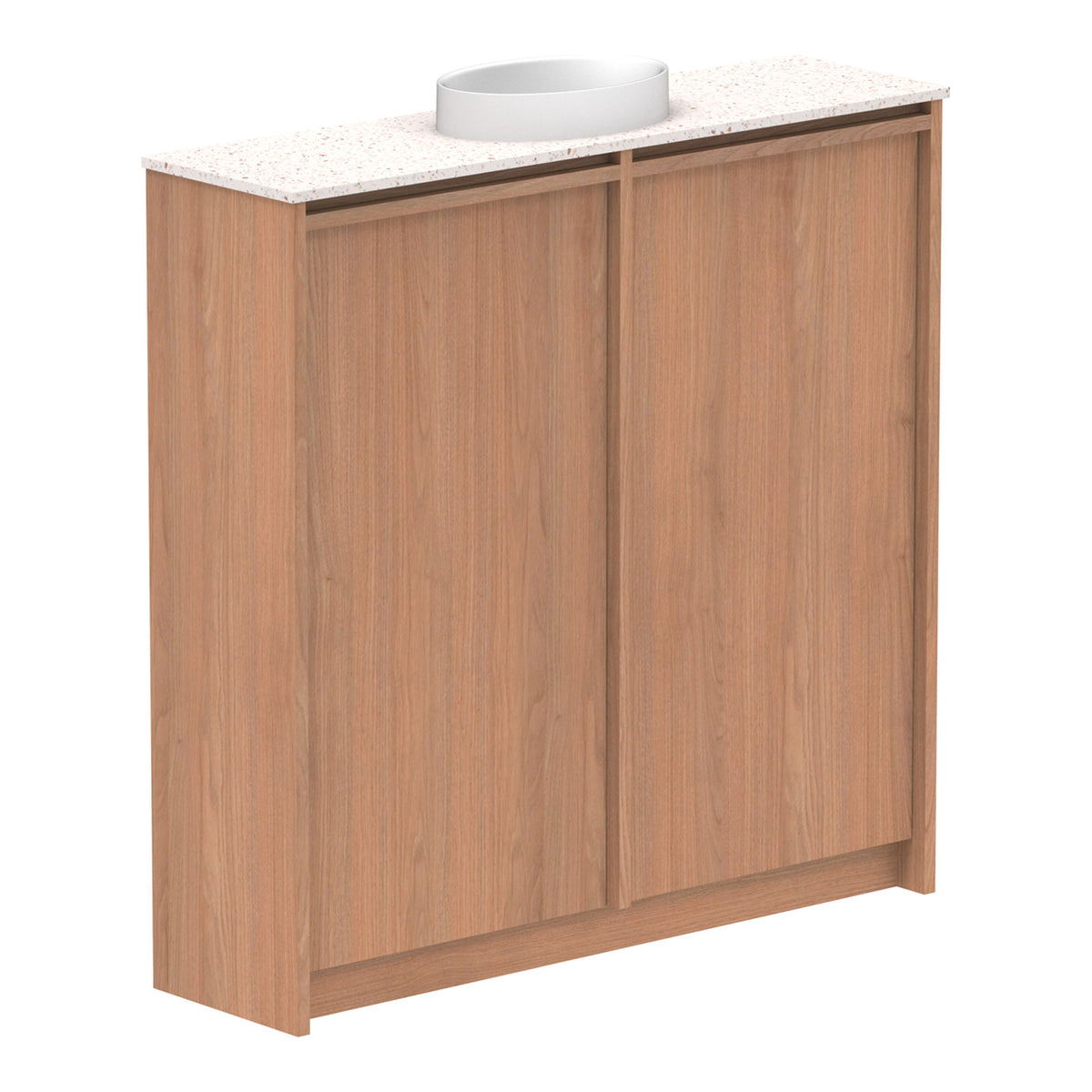 Tasmanian Oak ADP Eli Mini 900mm Centre Bowl Floor Standing Vanity ELIMDT0900WKCDU - The Blue Space