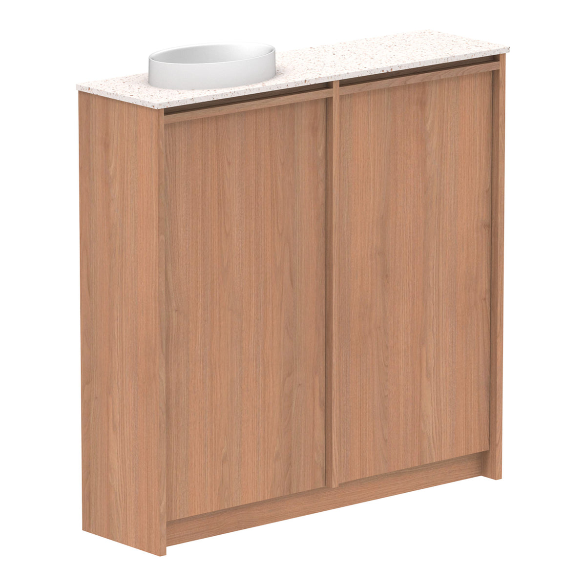 Tasmanian Oak ADP Eli Mini 900mm Left Bowl Floor Standing Vanity ELIMDT0900WKLDU - The Blue Space