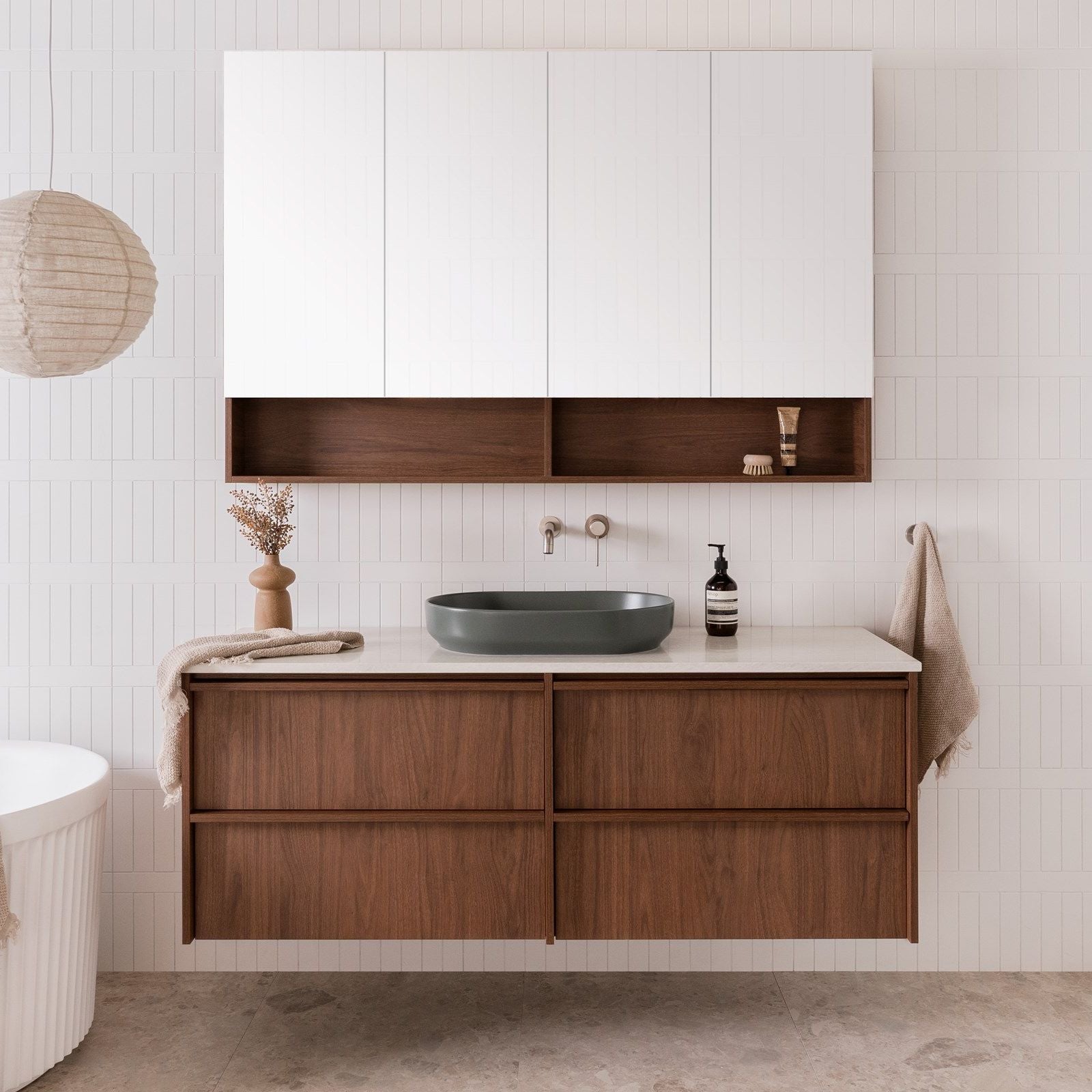 ADP Eli Wall Hung Vanity ELIFAW1500WHCCP - The Blue Space